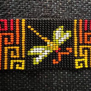 Indigenous Amazonian beaded Dragonfly Bracelet
